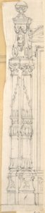 Design for a carved pillar next to a doorframe MET DP806982
