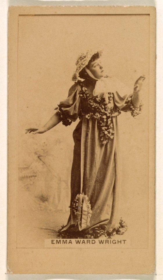Emma Ward Wright, from the Actresses series (N245) issued by Kinney Brothers to promote Sweet Caporal Cigarettes MET DP859919