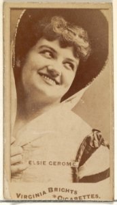 Elsie Gerome, from the Actors and Actresses series (N45, Type 1) for Virginia Brights Cigarettes MET DP830347