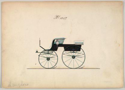 Design for 4 seat Phaeton, no top, no. 1057 MET DP877120