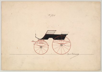 Design for 4 seat Phaeton, no top, no. 755 MET DP877104