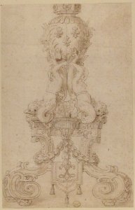 Design for a Candelabrum with the Monogram of Louis XIV MET 10.45.17