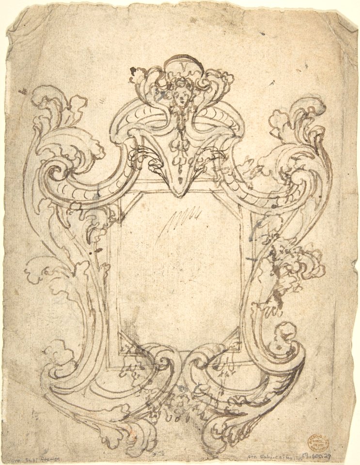 Design for a Cartouche (recto); Design for a Cartouche (verso) MET DP802033