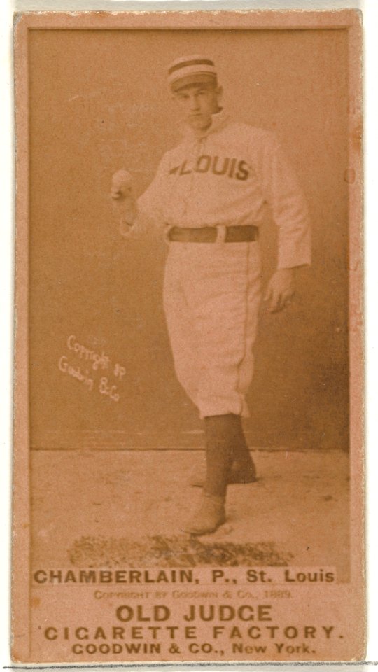 Elton P. "Ice Box" Chamberlain, Pitcher, St. Louis Browns, from the Old Judge series (N172) for Old Judge Cigarettes MET DP846035