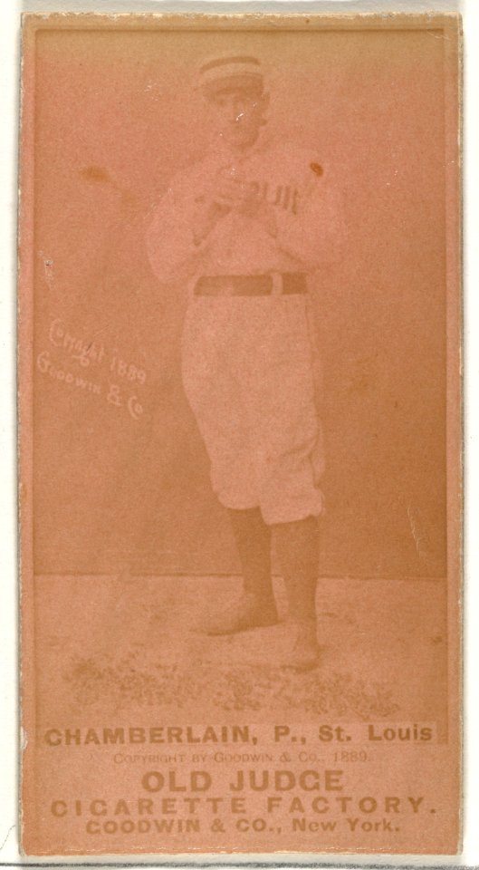 Elton P. "Ice Box" Chamberlain, Pitcher, St. Louis Browns, from the Old Judge series (N172) for Old Judge Cigarettes MET DP846107