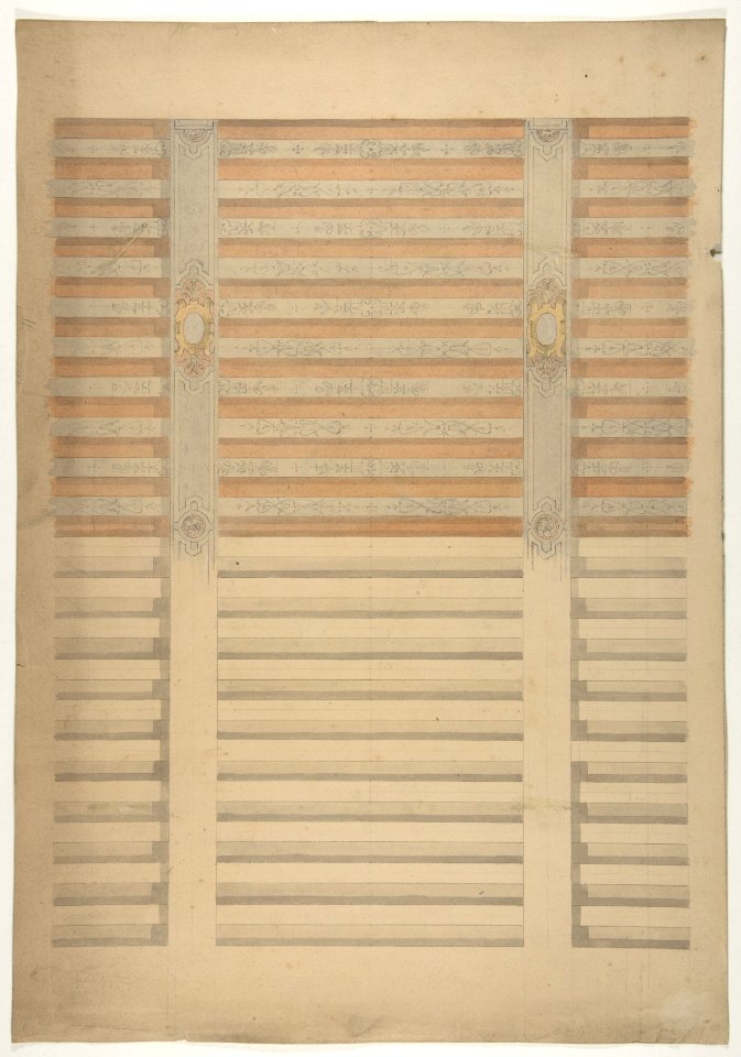 Design for a beamed ceiling in French Renaissance style MET DP811438