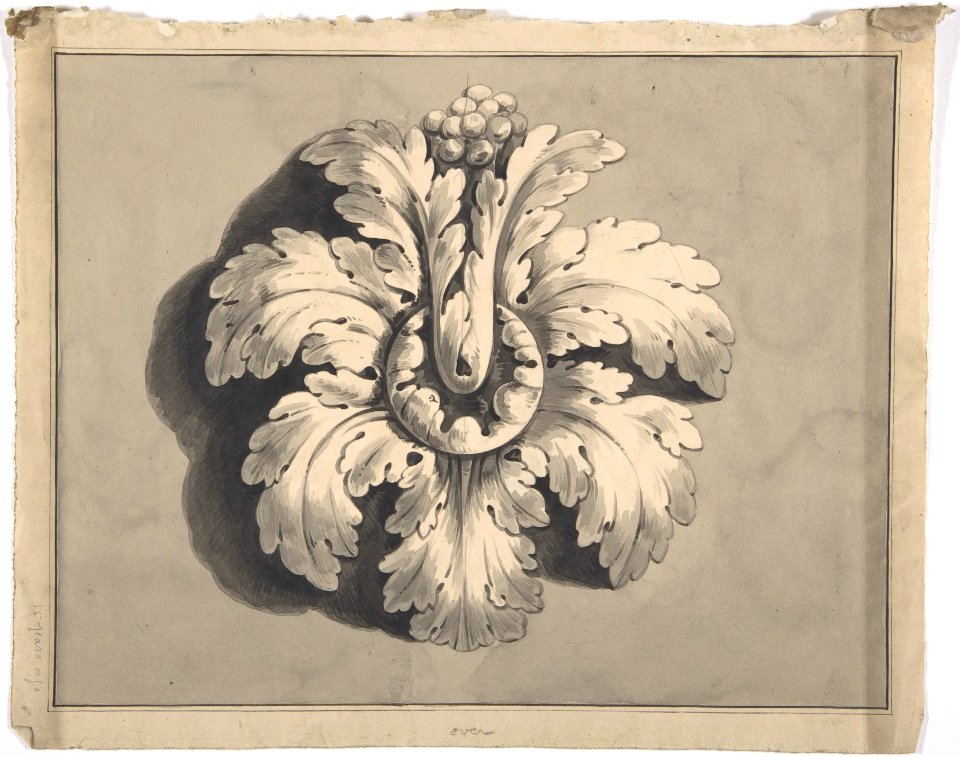 Design for a Boss Carved with Acanthus MET DP806352
