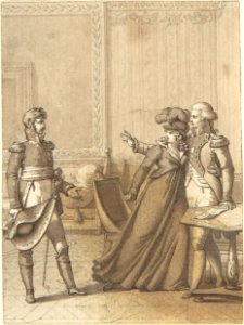 Design for a Book Illustration- a Soldier Approaching a Couple MET DP804128