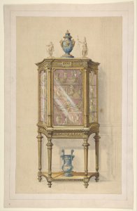 Design for a Cabinet with a Vitrine MET DP809119