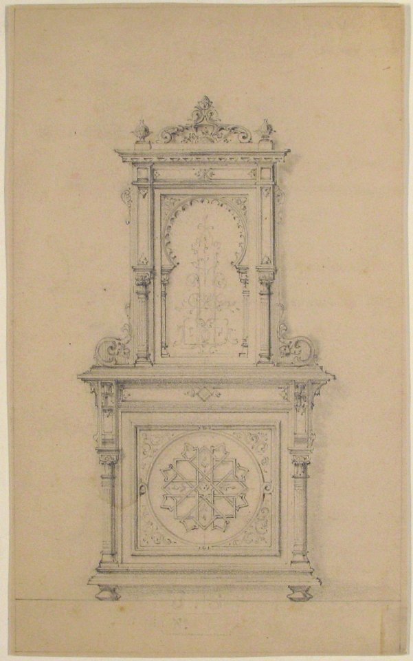 Design for a Cabinet in Moorish Style MET 49.50.136
