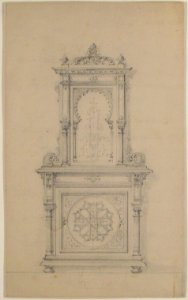 Design for a Cabinet in Moorish Style MET 49.50.136