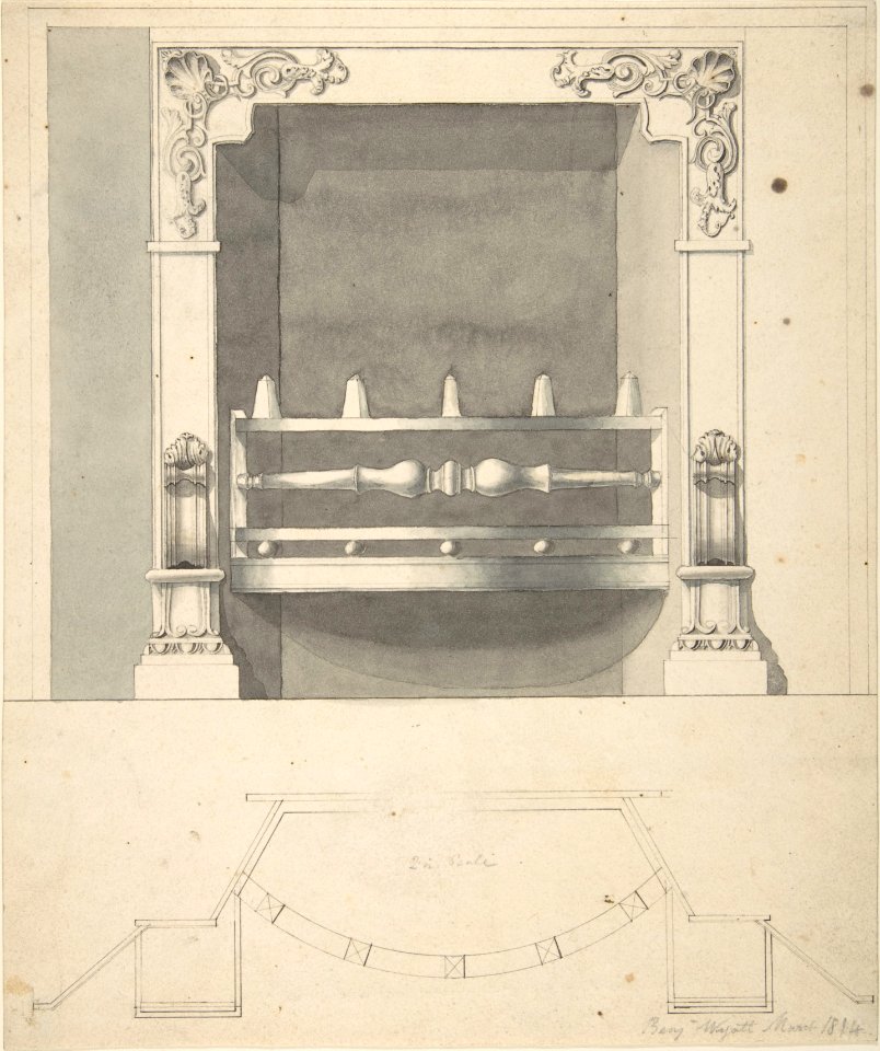 Design for a Cast-iron Hob Grate in Ormolu MET DP805303