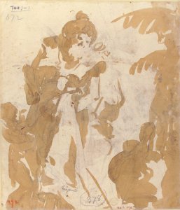 Design for a Ceiling (recto); Bearded Man Standing (verso) MET 80.3.372 VERSO