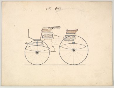 Design for 4 seat Phaeton, no top, no. 434 MET DP877089