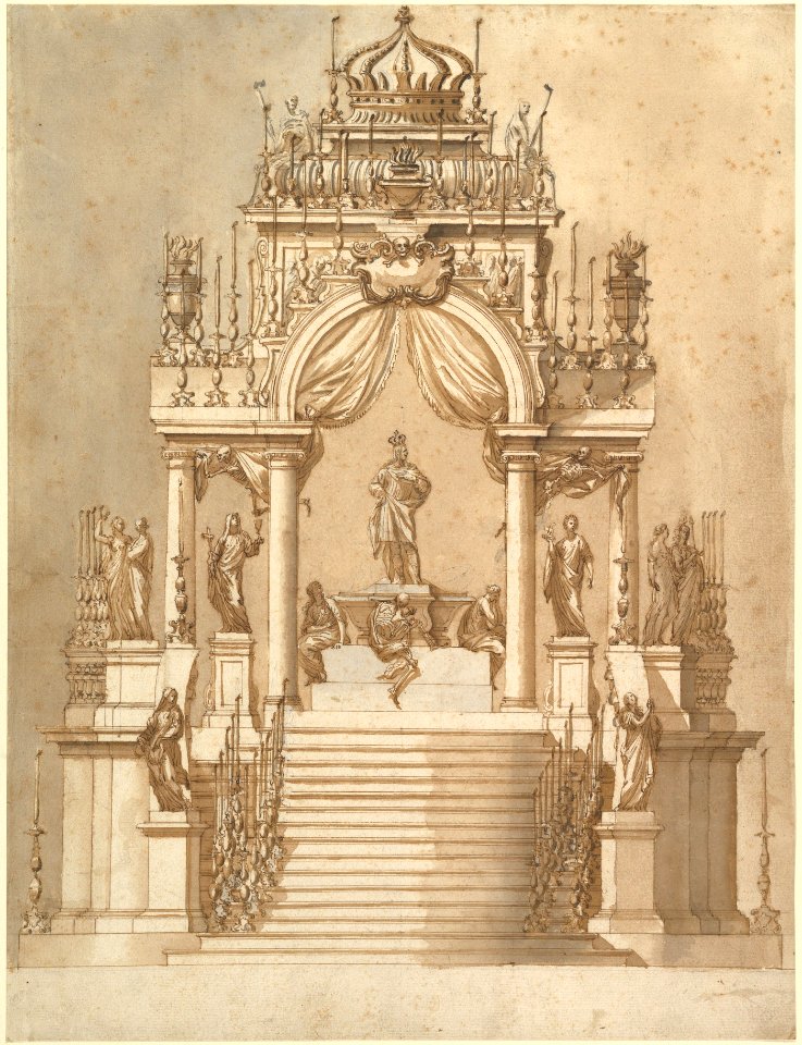 Design for a Catafalque for King Philip IV of Spain MET DP820622