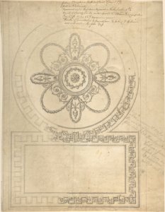 Design for a Ceiling, Ampthill Park, Bedfordshire (Half plan) MET DP805617