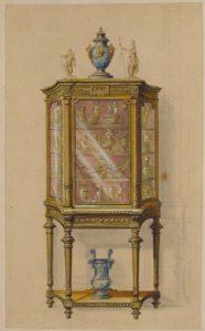 Design for a Cabinet with a Vitrine MET 62.600.615
