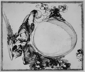 Design for a Cartouche with a Lion's Head and Nimbus MET MM31740