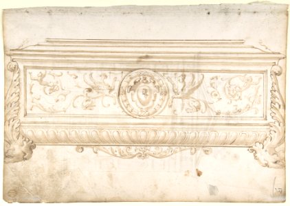 Design for a Cassone (Recto), Design for a Tomb (Verso) MET DP802143