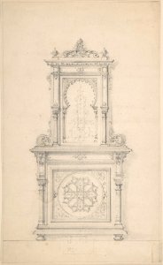 Design for a Cabinet in Moorish Style MET DP808359