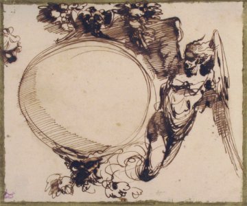 Design for a Cartouche with a Lion's Head and Nimbus MET 52.570.312