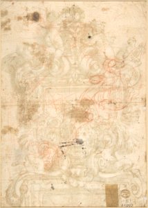 Design for an Overdoor Decoration (recto); Rinceaux (verso) MET DP809472
