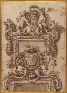 Design for an Overdoor Decoration (recto); Rinceaux (verso) MET 67.95.9 RECTO
