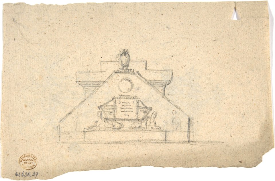Design for Architectural Ornament; verso- Two Designs for Architectural Ornament MET DP808790