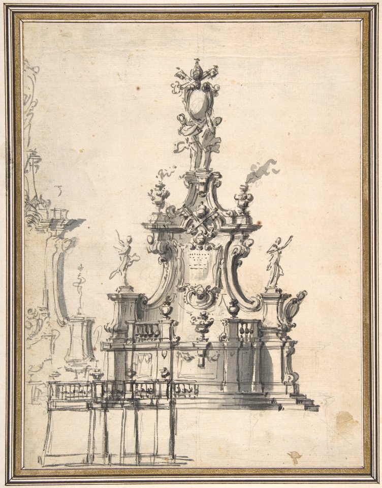Design for a Catafalque or a Tomb Monument MET DP803649
