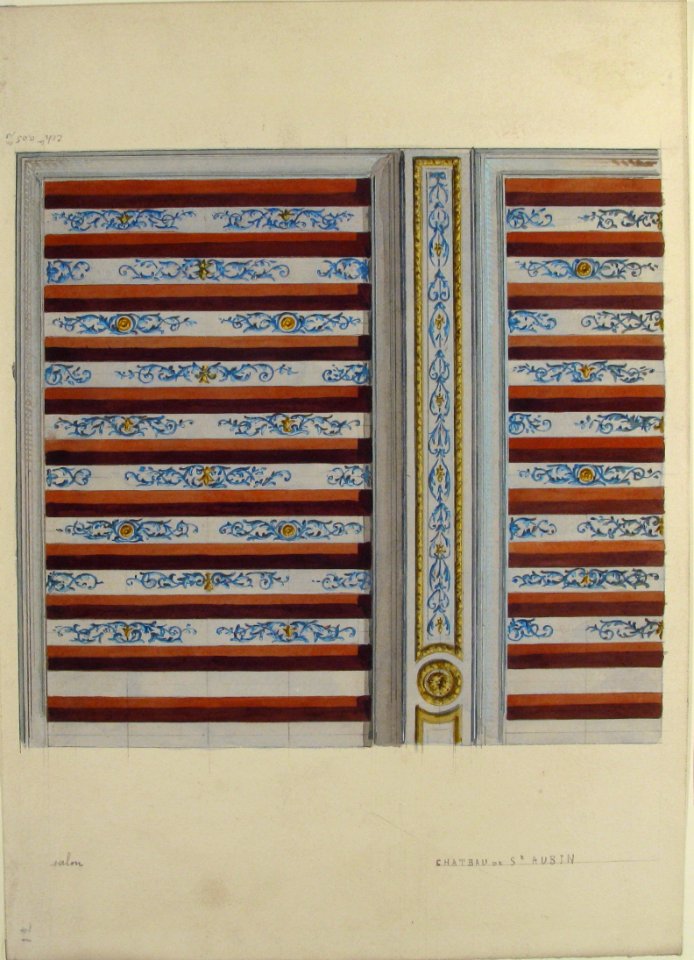 Design for Ceiling, Château de St. Aubin MET 67.827.51