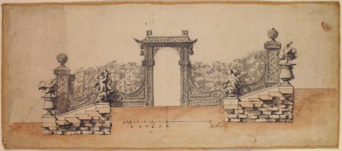 Design for an Ornamental Doorway Leading to a Garden MET 54.513.1