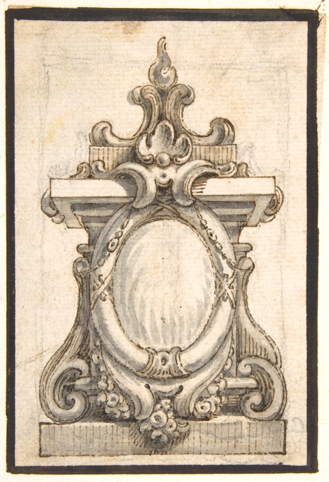 Design for a Cartouche with an Oval Compartment MET DP803269