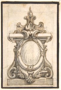 Design for a Cartouche with an Oval Compartment MET DP803269
