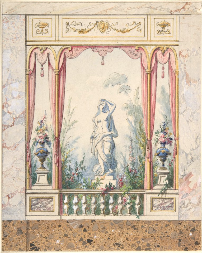 Design for an Interior with a Window into a Garden MET DP803941