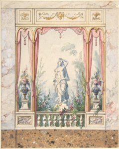 Design for an Interior with a Window into a Garden MET DP803941