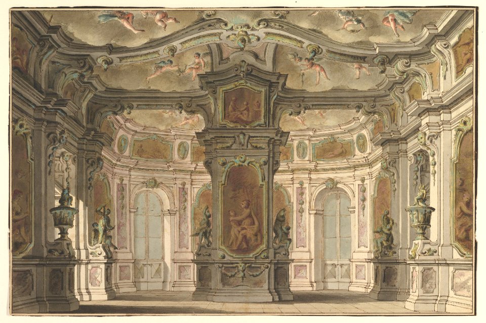 Design for an Opera Set, a Congress of Cupids MET DP820588