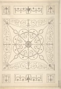 Design for an Oblong Ceiling with an Oval Centre MET DP805293