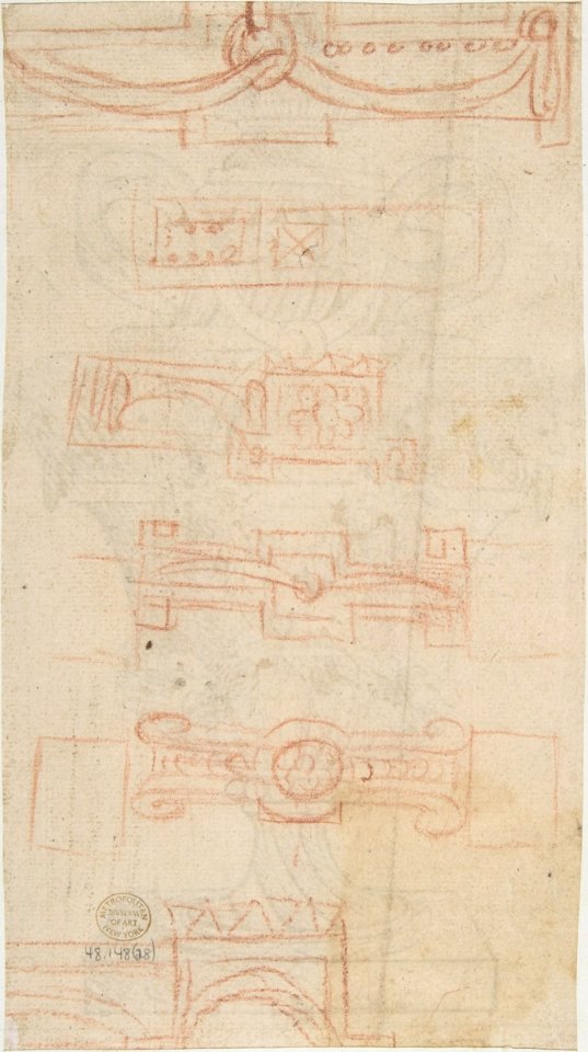 Design for an Urn (recto); Sketches (verso) MET DP808600