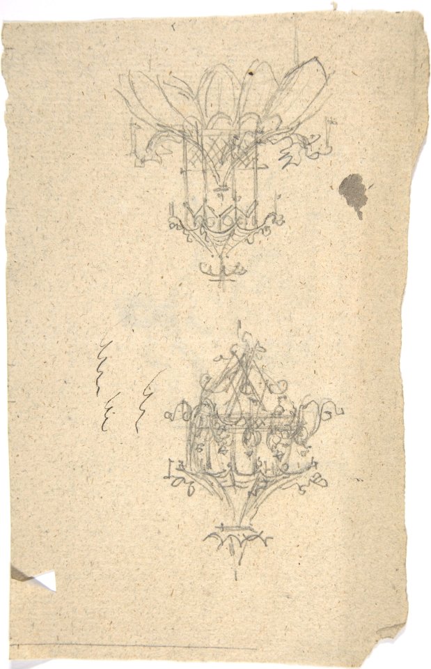 Design for Architectural Ornament; verso- Two Designs for Architectural Ornament MET DP808791