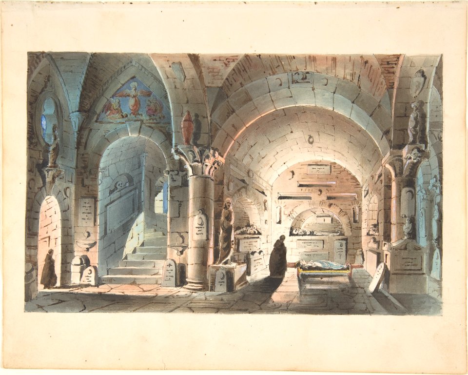 Design for a Stage Set- Crypt Scene MET DP803917