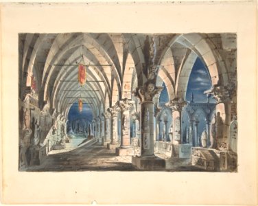 Design for a Stage Set- Cloister at Night MET DP803918