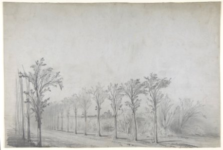 Design for a Stage Set at the Opéra, Paris- Tree-Lined Road MET DP809834