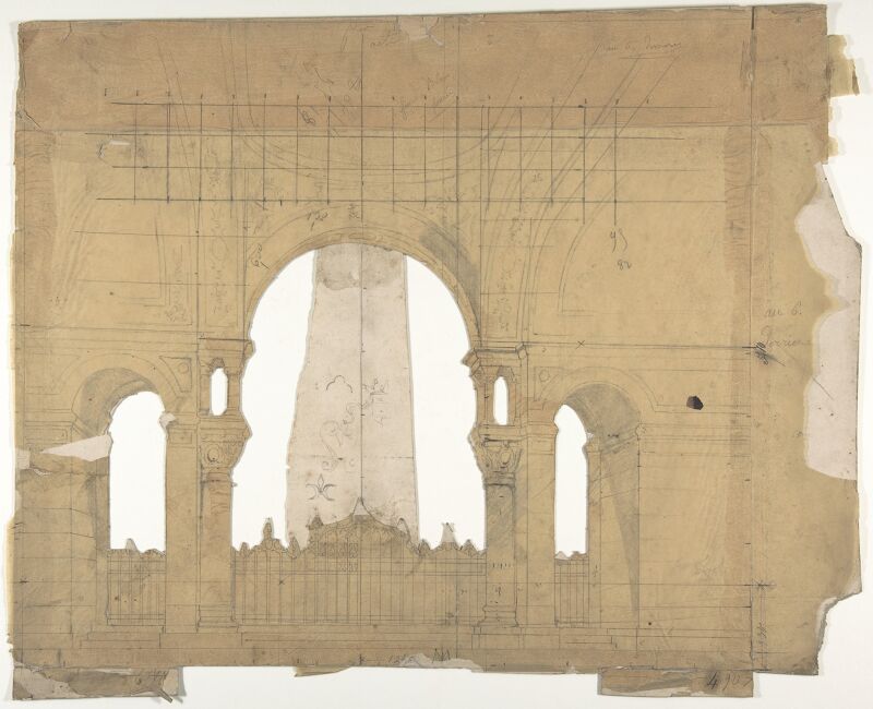 Design for a Stage Set at the Opéra, Paris, Eugène Ciceri, 1828–90