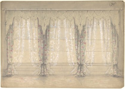 Design for a Wall with Three Windows MET DP804586