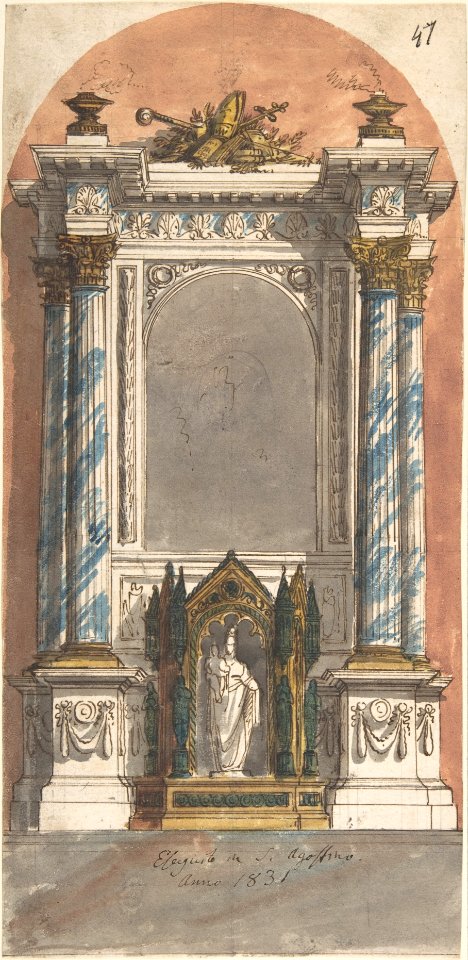 Design for an Altar with a Statue of the Virgin and Child. MET DP804068