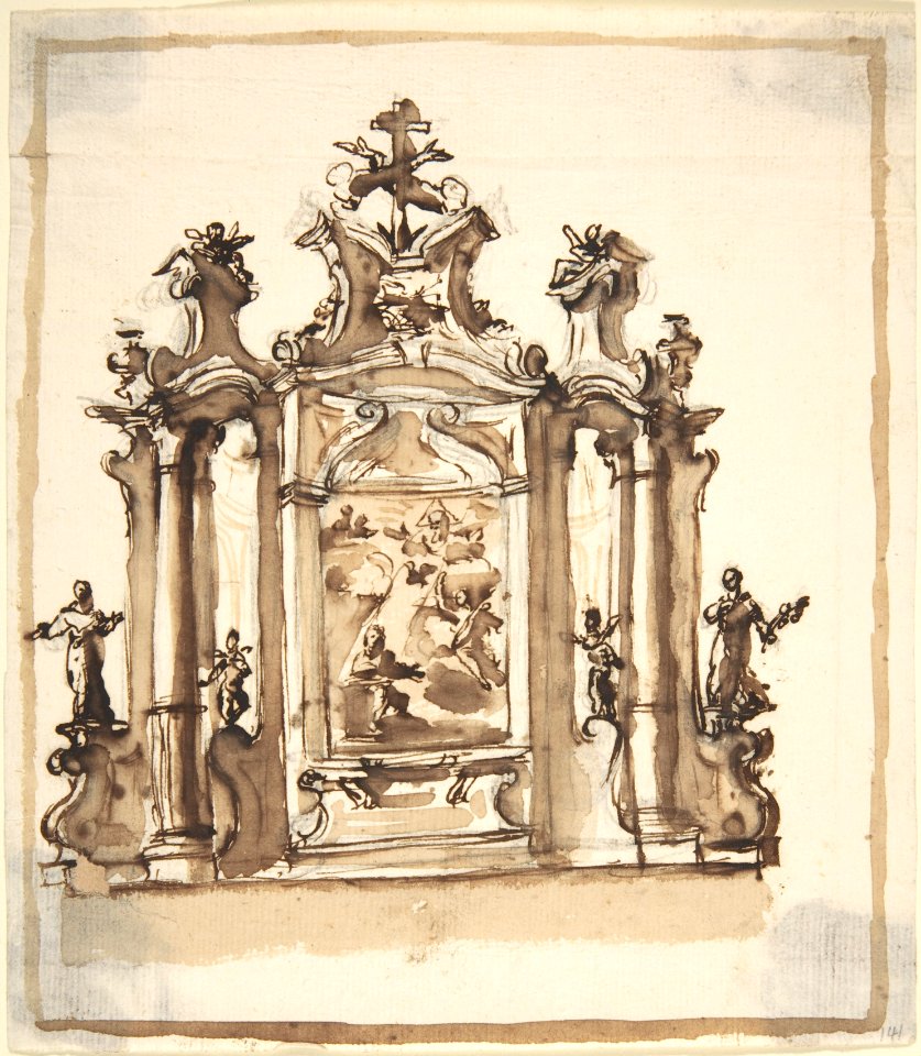 Design for an Altar with the Annunciation in the Central Panel MET DP803510