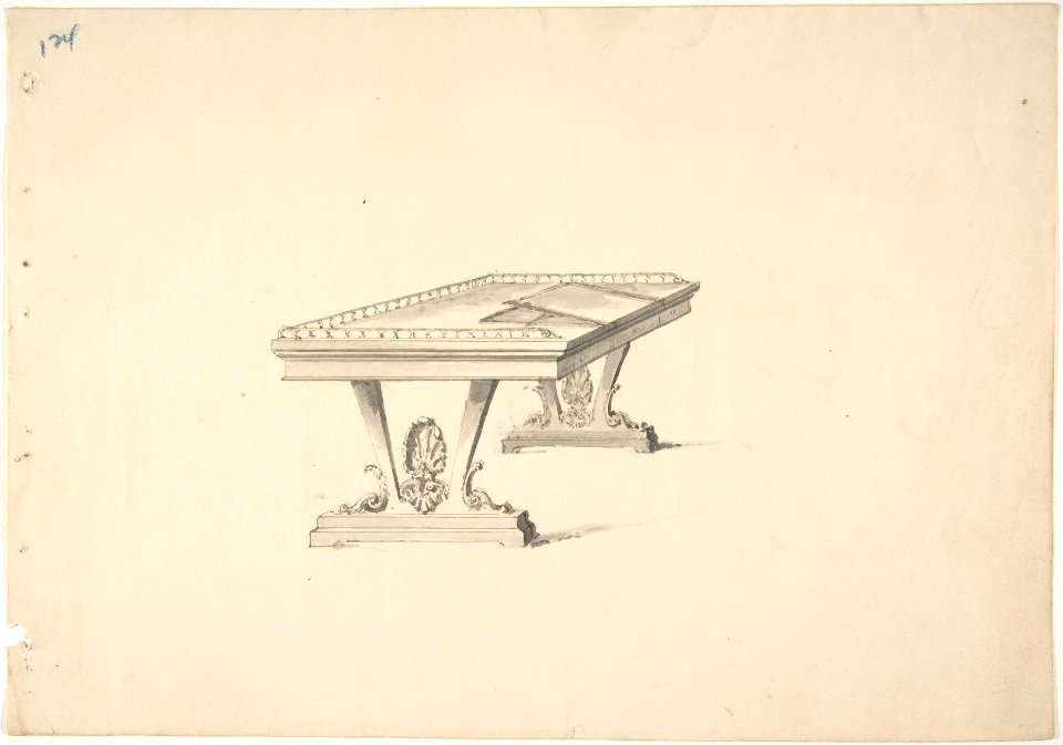 Design for a Work Table with a Railing MET DP807020