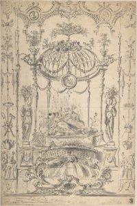 Design for an Arabesque with Cupid and Psyche MET DP808834