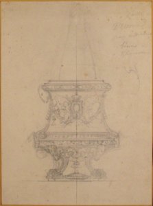 Design for a Vase with Rams' Heads in Renaissance Style MET 35.73.33
