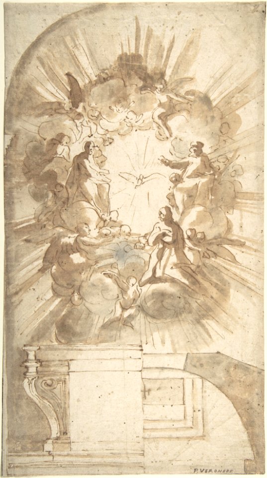 Design for an Altar with a Celestial Subject Above MET DP802024